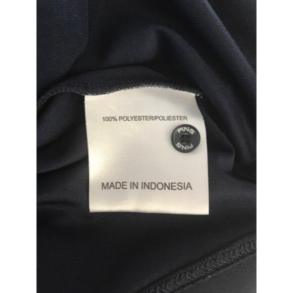 PING Sensorcool Short Sleeve Polo Golf Shirt Mens Size XL Navy Blue - Picture 8 of 8